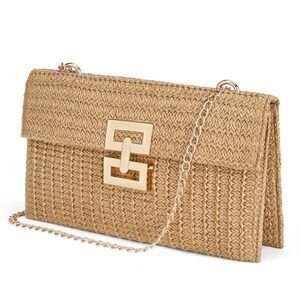 2951 Straw Shoulder Bag Straw Purse for Woven Envelope Bag Summer Purses